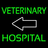 Veterinary Hospital With Arrow 1 Enseigne Néon
