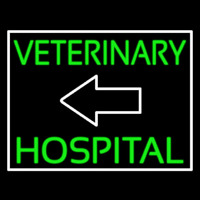 Veterinary Hospital With Arrow Enseigne Néon