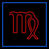 Virgo Blue Border Enseigne Néon