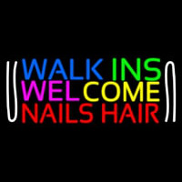 Walk Ins Welcome Nails Hair Enseigne Néon