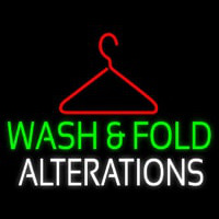 Wash And Fold Alterations Enseigne Néon
