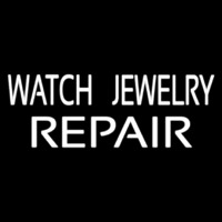 Watch Jewelry Repair Block White Enseigne Néon