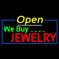 We Buy Jewelry Open Enseigne Néon