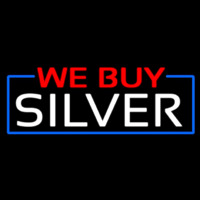 We Buy Silver Block Enseigne Néon