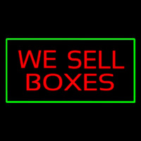 We Sell Bo es Rectangle Green Enseigne Néon
