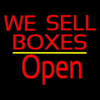 We Sell Bo es Script1 Open Yellow Line Enseigne Néon