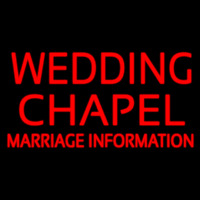 Wedding Chapel Marriage Information Enseigne Néon