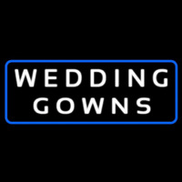 Wedding Gowns Blue Border Enseigne Néon