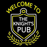 Welcome To The Knights Pub Enseigne Néon