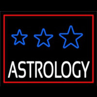 White Astrology Red Border Enseigne Néon