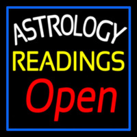 White Astrology Yellow Readings Red Open And Blue Border Enseigne Néon