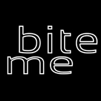 White Bite Me Enseigne Néon