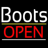 White Boots Open Enseigne Néon