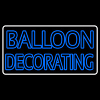 White Border Double Stroke Balloon Decorating Enseigne Néon