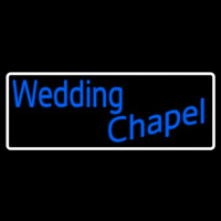 White Border Wedding Chapel Enseigne Néon