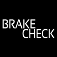 White Brake Check Enseigne Néon