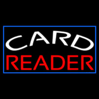 White Card Red Reader Enseigne Néon