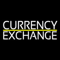 White Currency E change Enseigne Néon