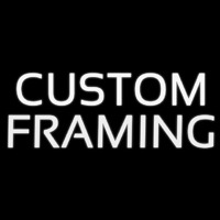 White Custom Framing Enseigne Néon