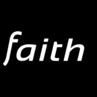 White Faith Enseigne Néon