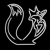 White Fo  Logo Enseigne Néon