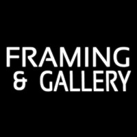 White Framing And Gallery Enseigne Néon