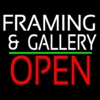 White Framing And Gallery With Open 1 Enseigne Néon