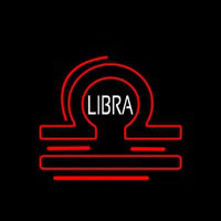 White Libra Zodiac Enseigne Néon