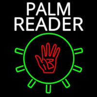 White Palm Reader With Logo Enseigne Néon