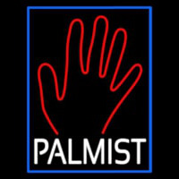 White Palmist Red Palm Enseigne Néon