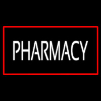 White Pharmacy Red Border Enseigne Néon