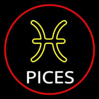 White Pisces Enseigne Néon