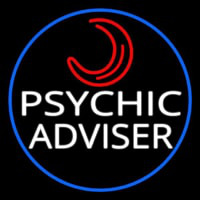 White Psychic Advisor With Logo Enseigne Néon