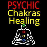 White Psychic Chakras Healing Enseigne Néon