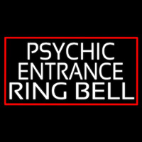 White Psychic Entrance Ring Bell Enseigne Néon