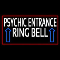 White Psychic Entrance Ring Bell Red Border Enseigne Néon