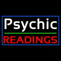 White Psychic Red Readings With Border Enseigne Néon