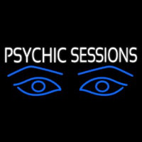 White Psychic Sessions With Blue Eye Enseigne Néon