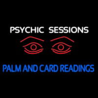 White Psychic Sessions With Red Eye Enseigne Néon