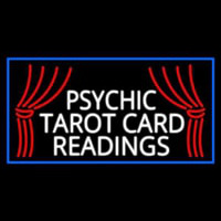 White Psychic Tarot Card Readings Enseigne Néon