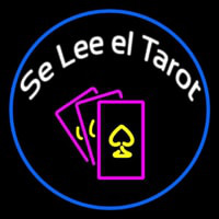 White Se Lee El Tarot And Cards Logo Enseigne Néon