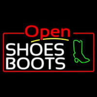 White Shoes Boots Open Enseigne Néon
