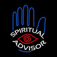 White Spiritual Advisor Enseigne Néon