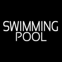White Swimming Pool Enseigne Néon