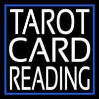 White Tarot Card Reading Enseigne Néon