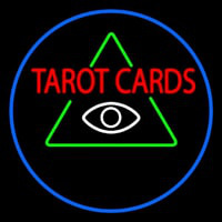 White Tarot Cards Logo Enseigne Néon