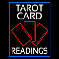White Tarot Cards Readings Enseigne Néon