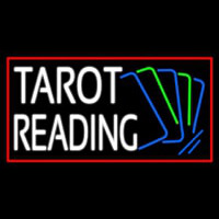 White Tarot Reading With Cards Enseigne Néon
