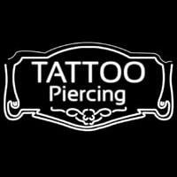 White Tattoo Piercing Enseigne Néon