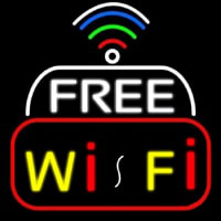 Wifi Free Block With Phone Number Enseigne Néon